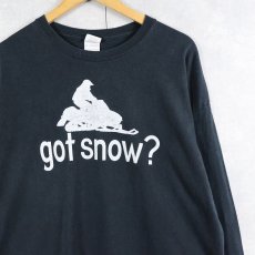 画像1: "got snow?" パロディプリントロンT XL (1)