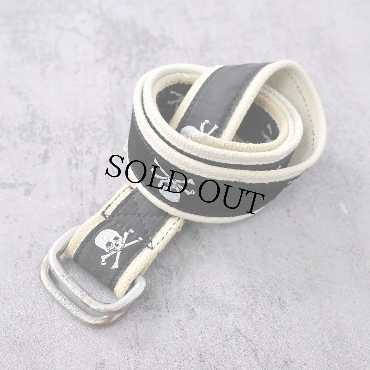 画像1: RUGBY スカル柄 ベルト (1)