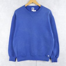 画像1: 90's RUSSELL ATHLETIC USA製 前V 無地スウェット L (1)