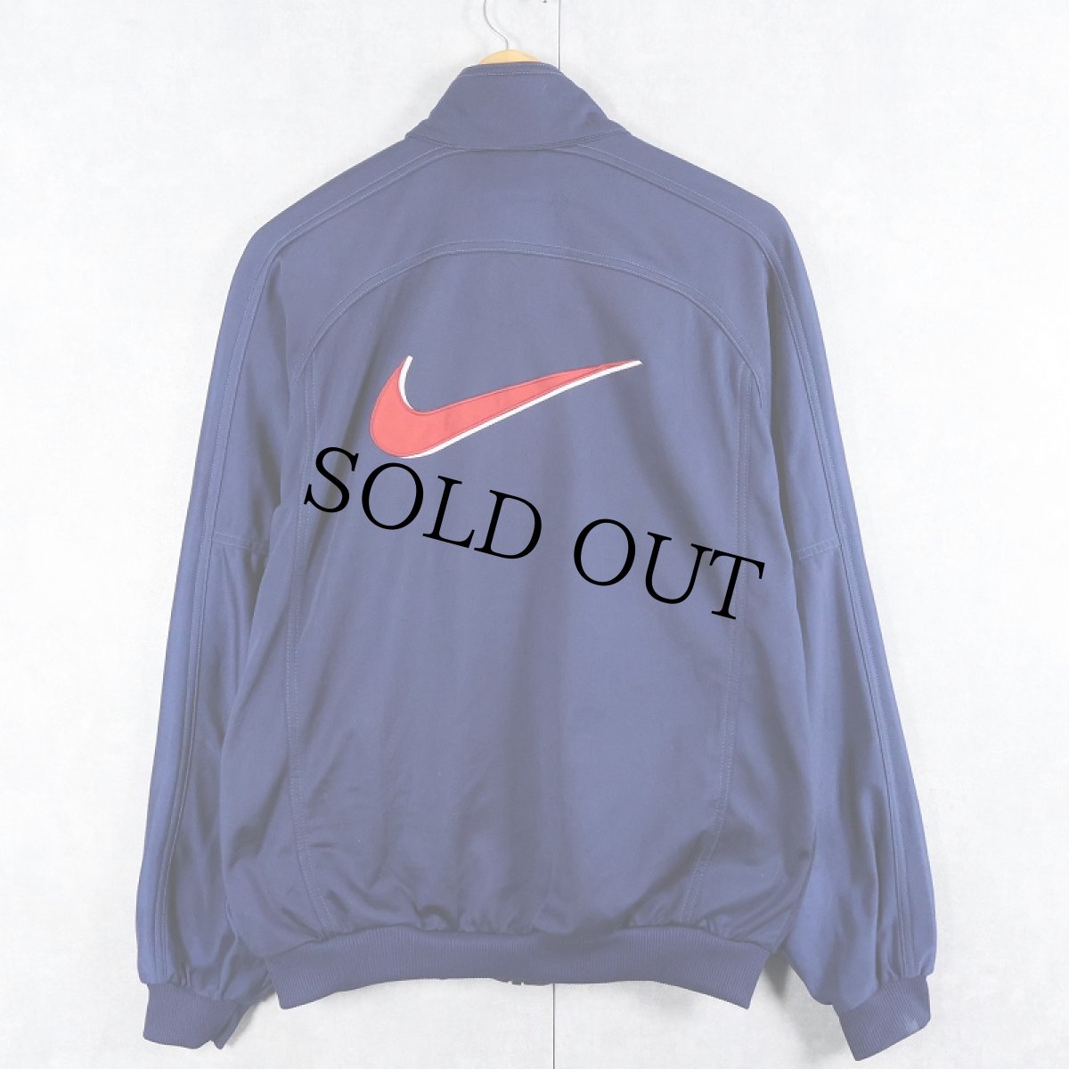 画像1: 90〜2000's NIKE ロゴ刺繍 トラックジャケット NAVY M (1)