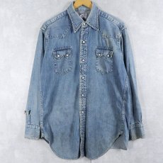 画像1: 50's LEVI'S "DENIM FAMILY" デニムウエスタンシャツ (1)