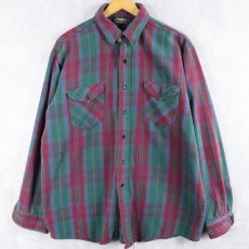 画像1: 80's OSHKOSH B'GOSH チェック柄 ヘビーネルシャツ (1)