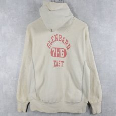 画像1: 70's Champion REVERSE WEAVE 赤単色タグ USA製 染み込みバックプリント スウェットフーディー M (1)