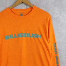 画像1: Billie Eilish ミュージシャン プリントロンT M (1)