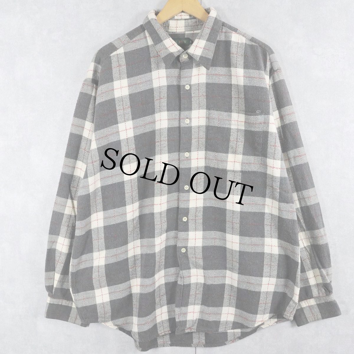 画像1: 90's J.CREW チェック柄 ネルシャツ XL (1)