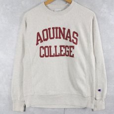 画像1: Champion REVERSE WEAVE "AQUINAS COLLEGE" プリントスウェット S (1)