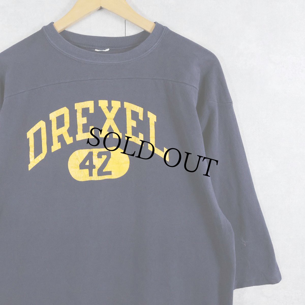 画像1: 70's〜 "DREXEI" フットボールTシャツ NAVY (1)