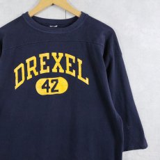 画像1: 70's〜 "DREXEI" フットボールTシャツ NAVY (1)