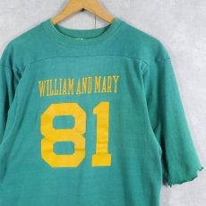 画像1: 70's〜 Champion USA製 "WILLIAM AND MARY" フットボールTシャツ L (1)