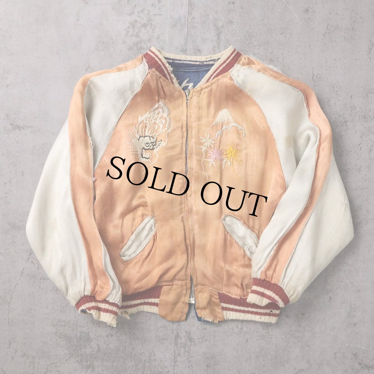 画像3: 40〜50's "龍 × 富士山" サテンスカジャン KIDS SIZE (3)