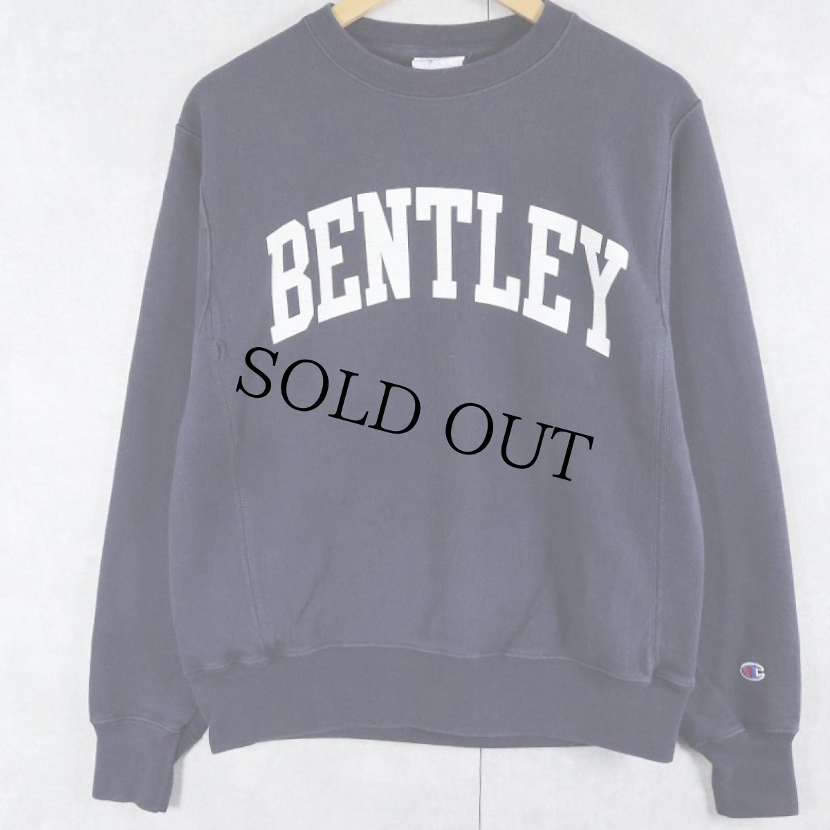 画像1: Champion REVERSE WEAVE "BENTLEY" プリントスウェット NAVY S (1)