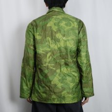 画像3: 60〜70's カモ柄 ハーフジップ キルティングプルオーバージャケット (3)