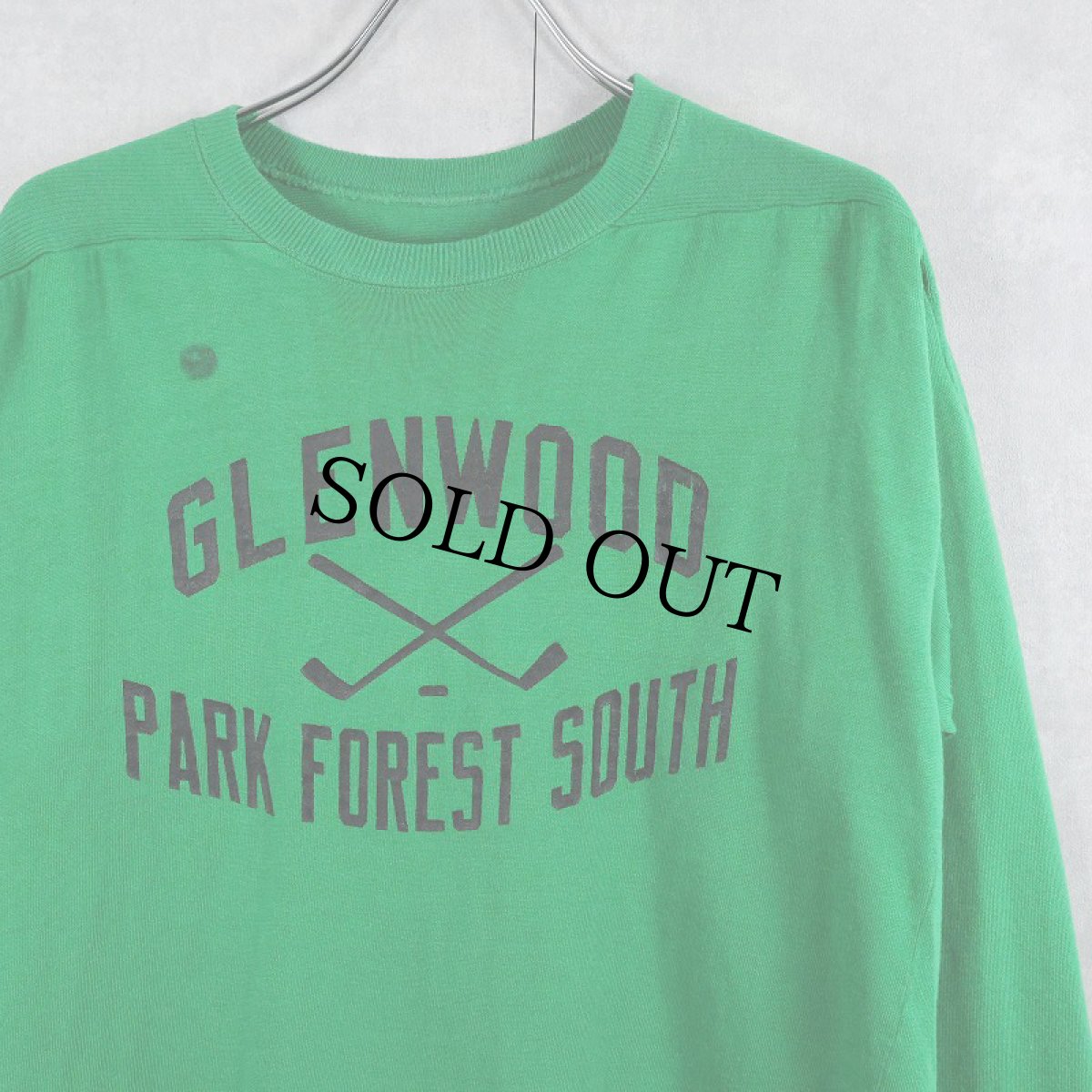 画像1: 〜80's "GLENWOOD PARK FOREST SOUTH" カップショルダー レーヨンフットボールロンT (1)