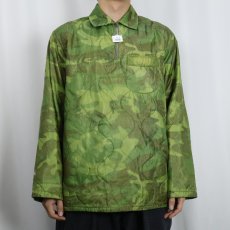 画像2: 60〜70's カモ柄 ハーフジップ キルティングプルオーバージャケット (2)