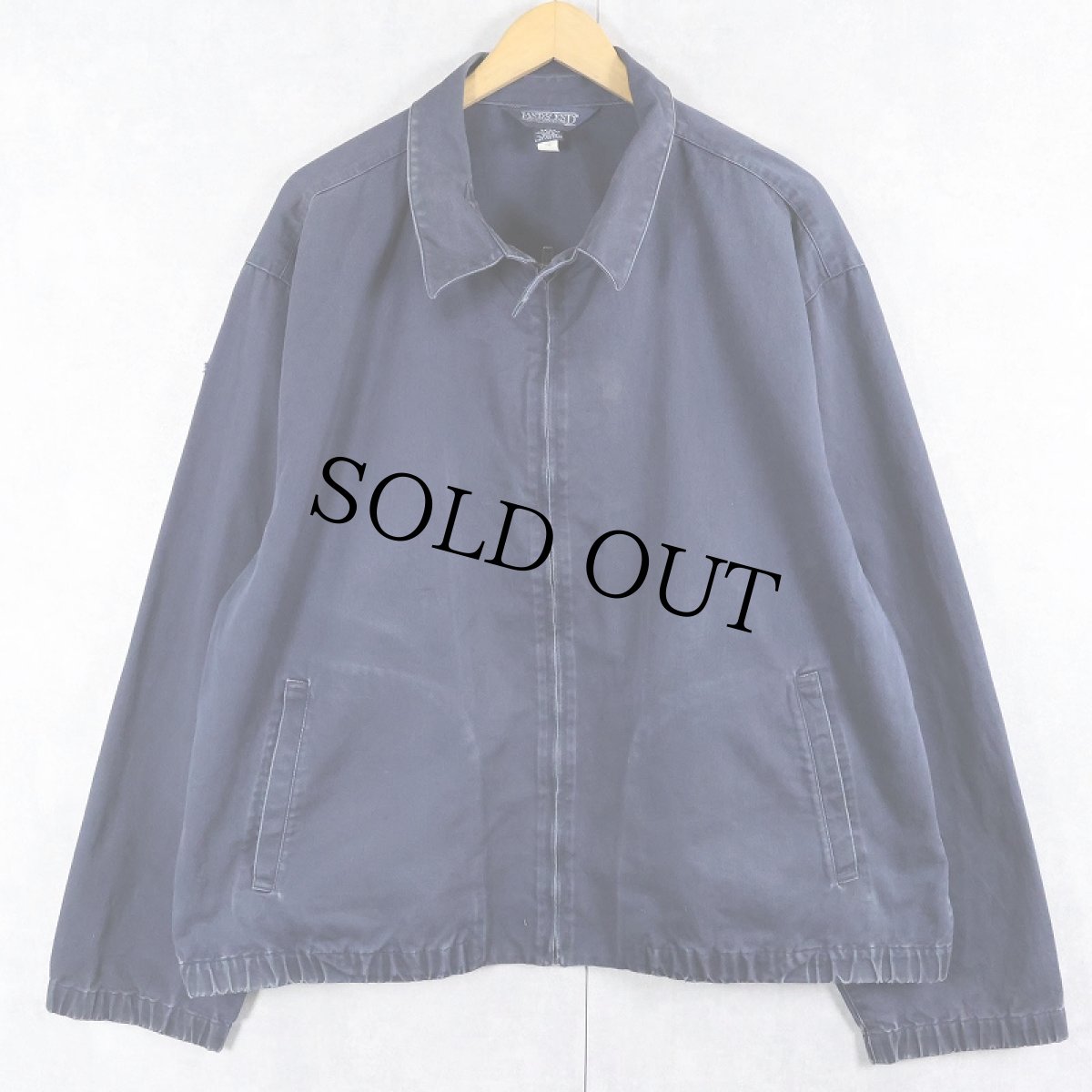 画像1: 90's LANDS' END コットンスイングトップ NAVY XL (1)