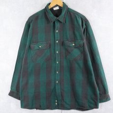 画像1: 80〜90's FIELD&STREAM バッファローチェック柄 ヘビーネルシャツ (1)