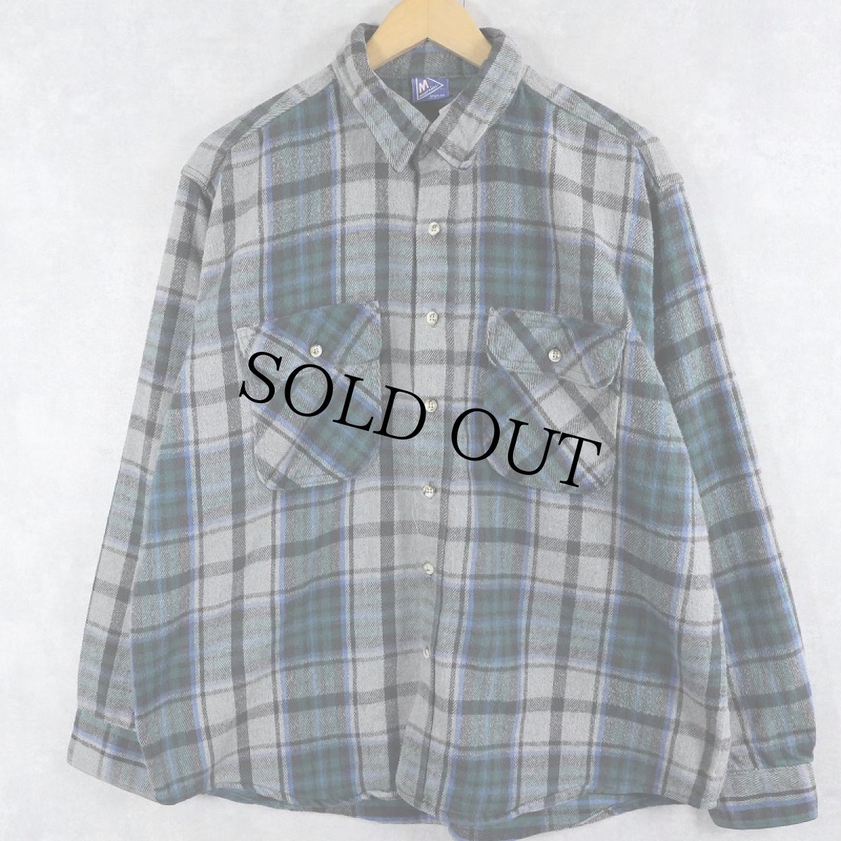 画像1: 90's MIGHTY-MAC チェック柄 ヘビーネルシャツ XL (1)