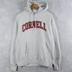 画像1: Champion REVERSE WEAVE "CORNELL" プリントスウェットフーディー M (1)