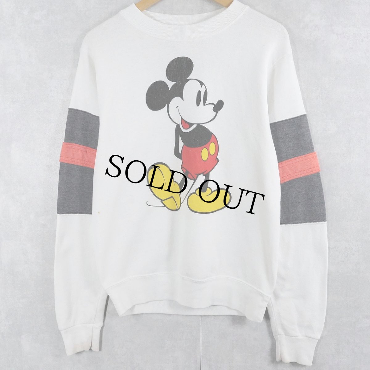 画像1: 80〜90's Disney MICKEY MOUSE USA製 キャラクタープリントスウェット M (1)
