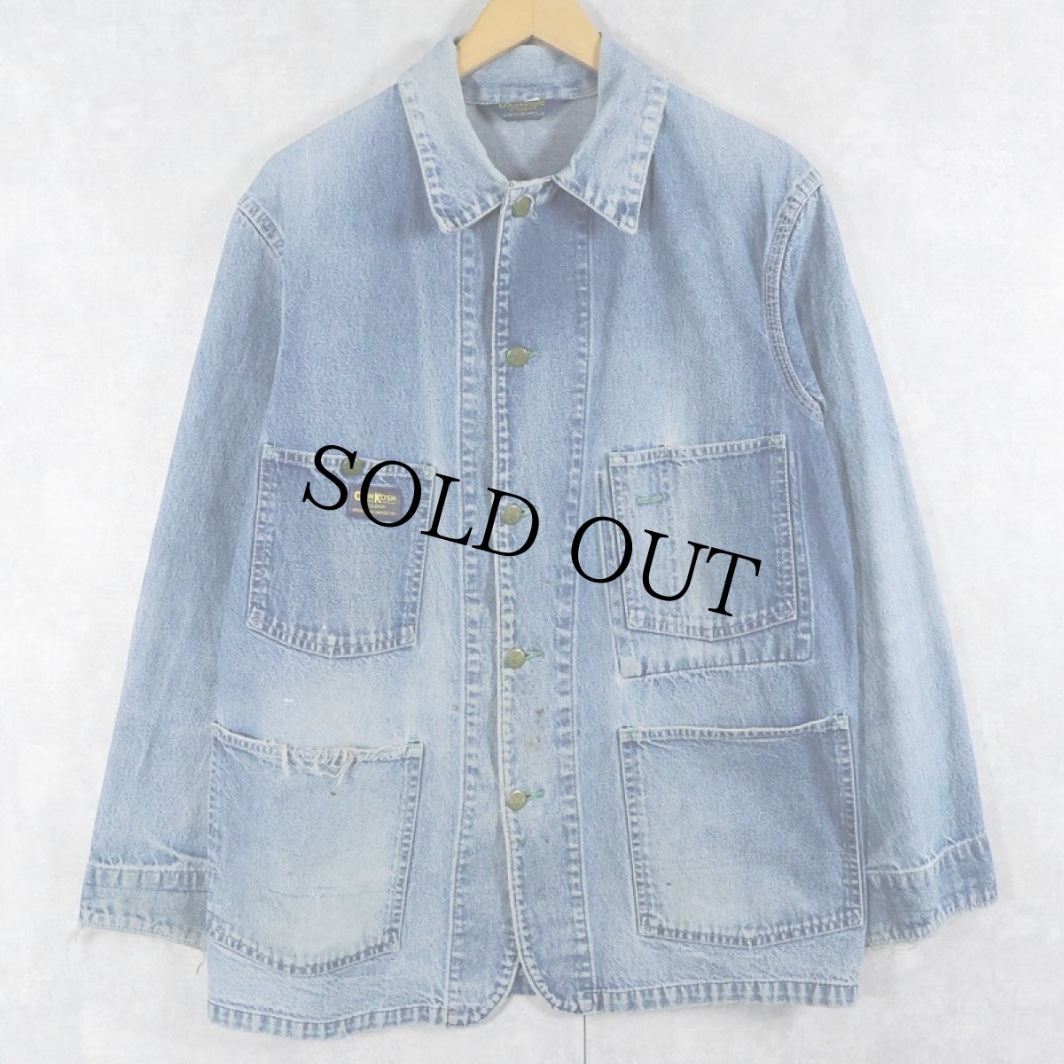 画像1: 80's OSH KOSH デニムカバーオール (1)