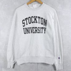 画像1: Champion REVERSE WEAVE "STOCKTON UNIVERSITY" プリントスウェット S (1)