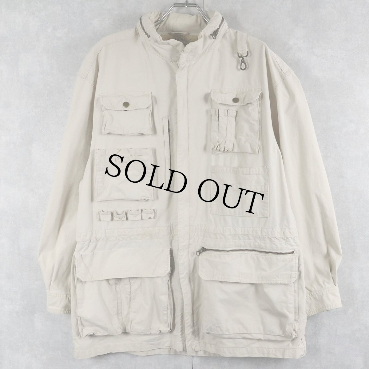 画像1: 80's BANANA REPUBLIC コットンサファリジャケット M (1)