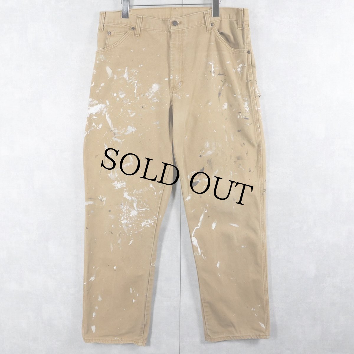 画像1: Dickies ペンキペイント ダックペインターパンツ W35 (1)