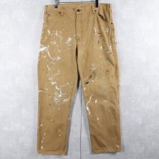 画像1: Dickies ペンキペイント ダックペインターパンツ W35 (1)