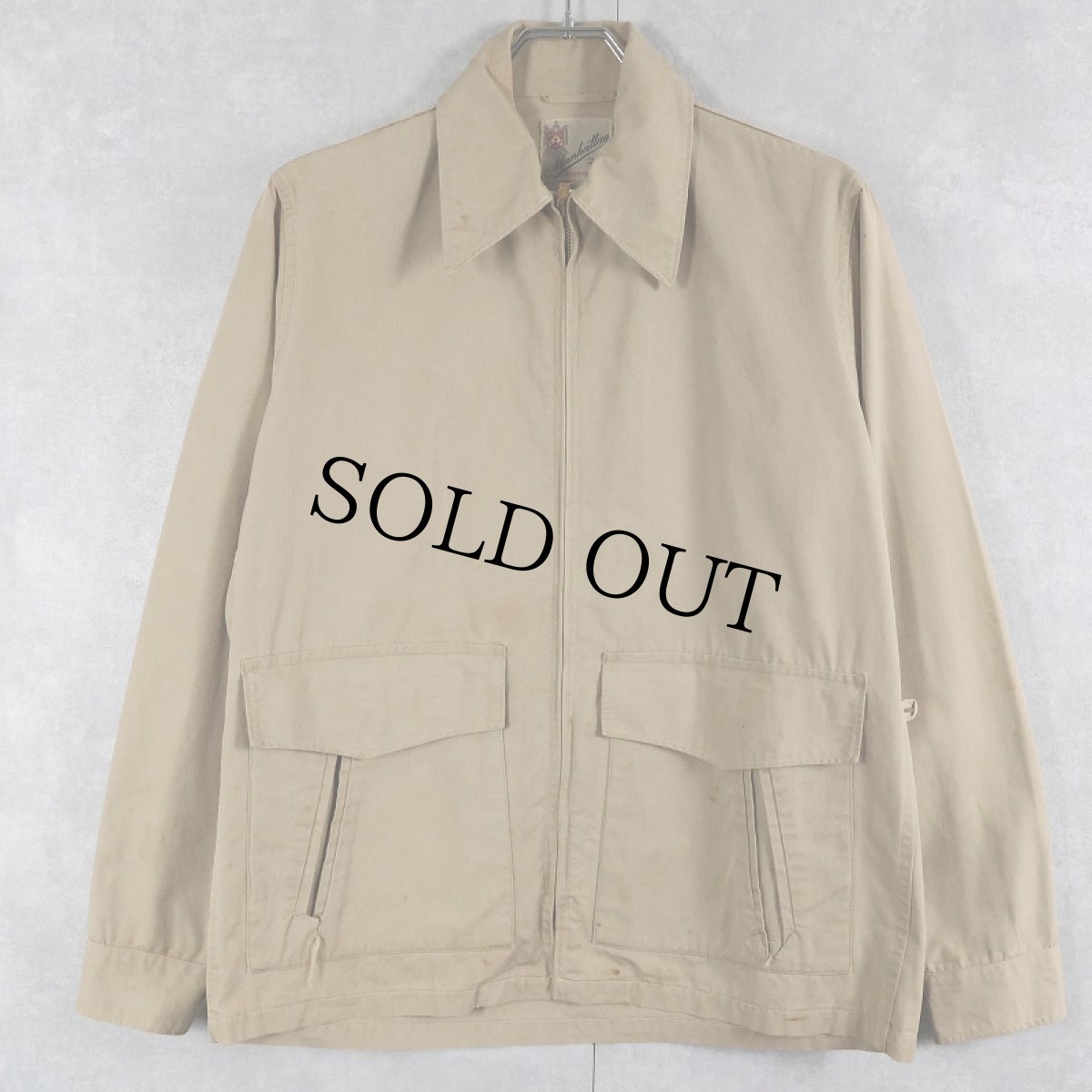 画像1: 40's Manhattan コの字エンド コットンジャケット (1)