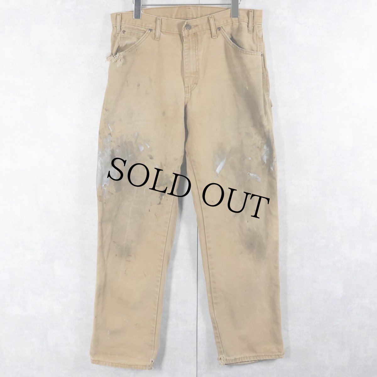 画像1: Dickies ペンキペイント ダックペインターパンツ W34 (1)