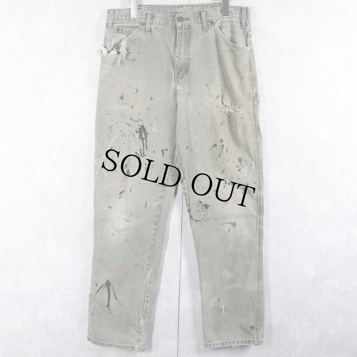 画像1: Dickies ペンキペイント ダックペインターパンツ W33 (1)