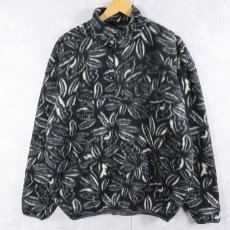 画像1: Pen Field 総柄 ハーフスナップ フリースジャケット M (1)