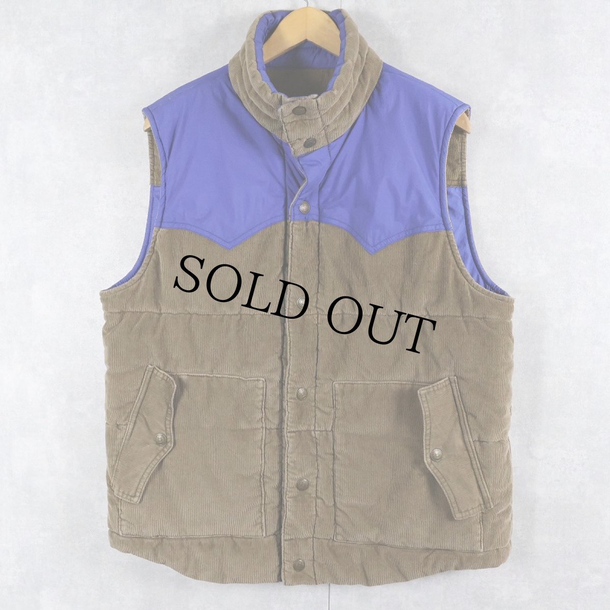画像1: Levi's コーデュロイ×ナイロン 中綿入り リバーシブルベスト L (1)