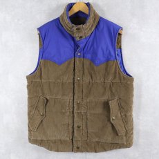 画像1: Levi's コーデュロイ×ナイロン 中綿入り リバーシブルベスト L (1)