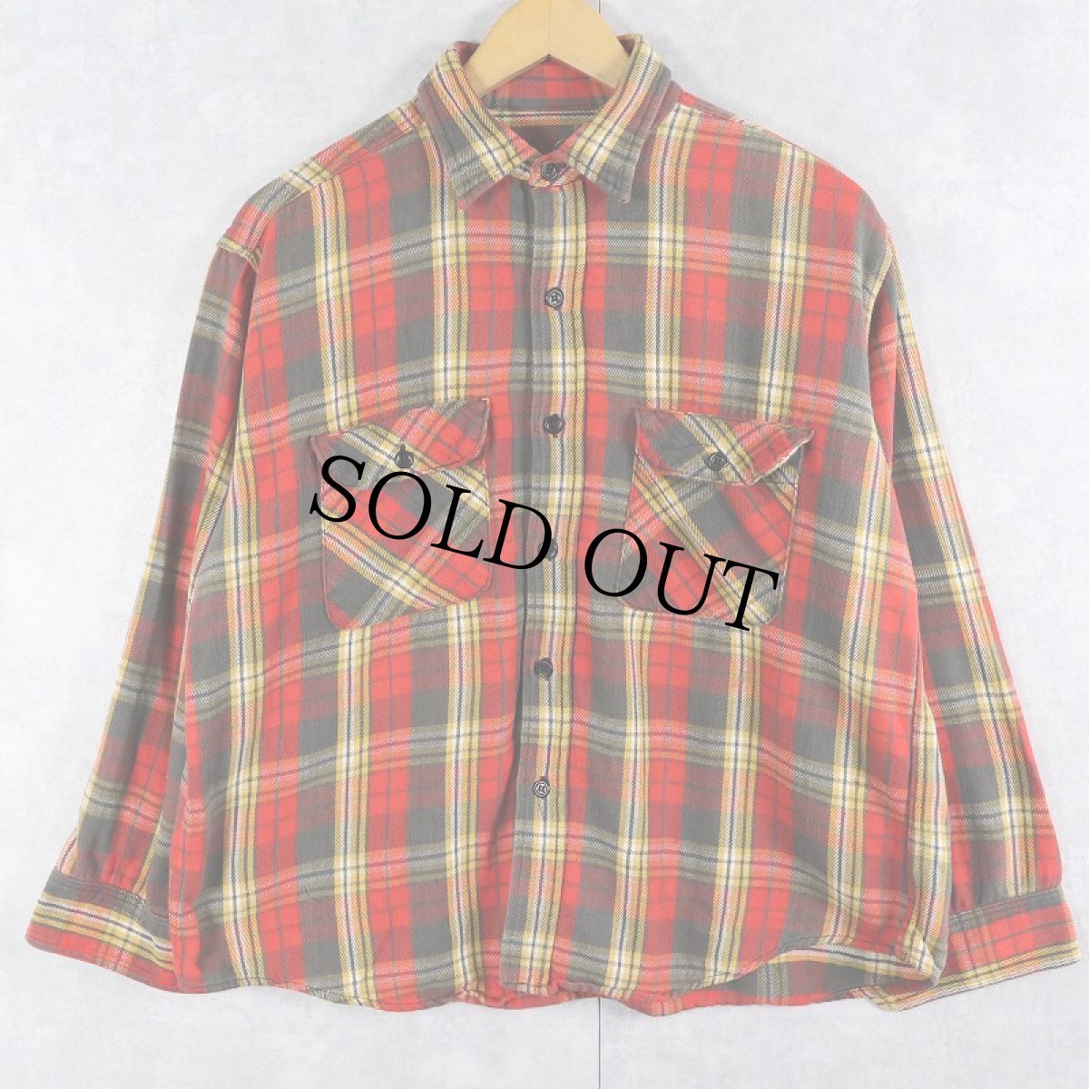 画像1: 〜80's チェック柄 ヘビーネルシャツ (1)