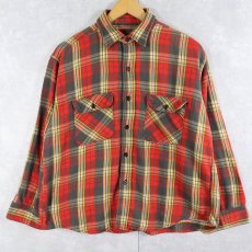画像1: 〜80's チェック柄 ヘビーネルシャツ (1)