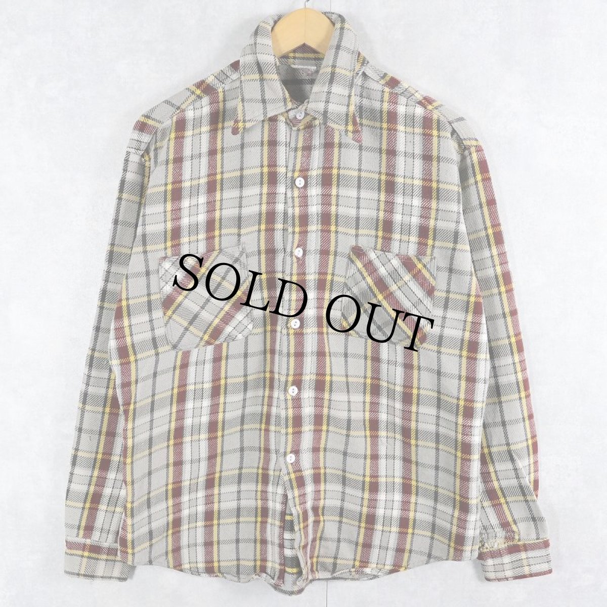 画像1: 〜80's チェック柄 ヘビーネルシャツ  (1)