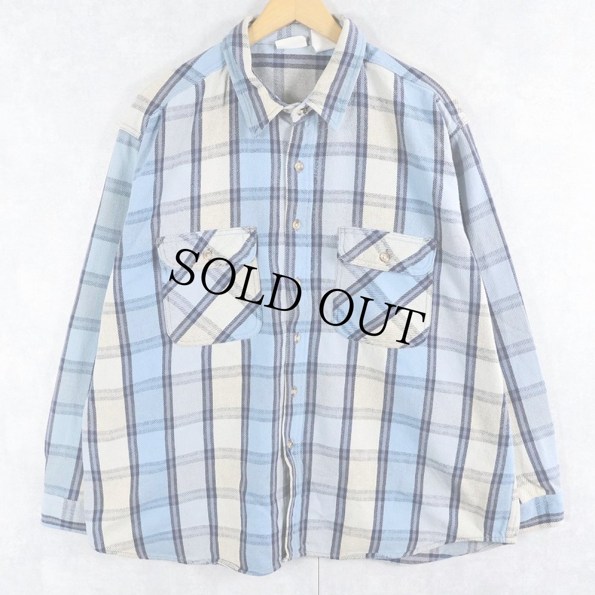 画像1: 80〜90's FIELD&STREAM チェック柄 ヘビーネルシャツ 2XL (1)