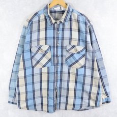 画像1: 80〜90's FIELD&STREAM チェック柄 ヘビーネルシャツ 2XL (1)