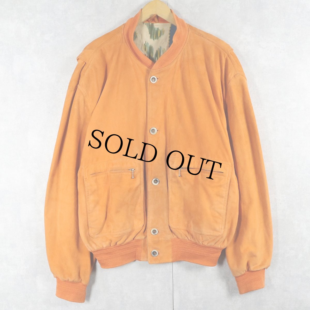 画像1: ITALY製 "A-1 TYPE" スエードレザー ヴァルスタージャケット (1)