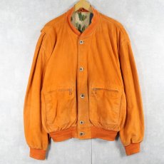 画像1: ITALY製 "A-1 TYPE" スエードレザー ヴァルスタージャケット (1)