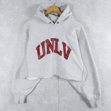 画像1: 80's Champion REVERSE WEAVE トリコタグ USA製 "UNLV" カットオフ プリントスウェットフーディー XXL (1)