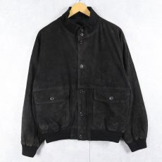 画像1:  "A-1 TYPE" スエードレザー ヴァルスタージャケット BLACK SIZE48 (1)