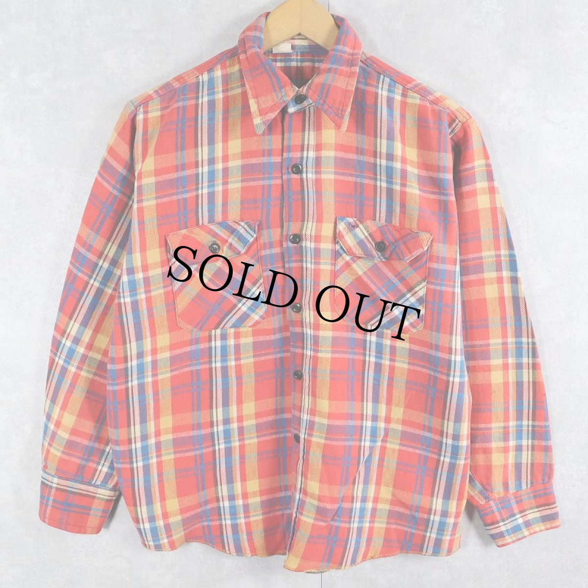 画像1: 〜80's チェック柄 ヘビーネルシャツ  (1)