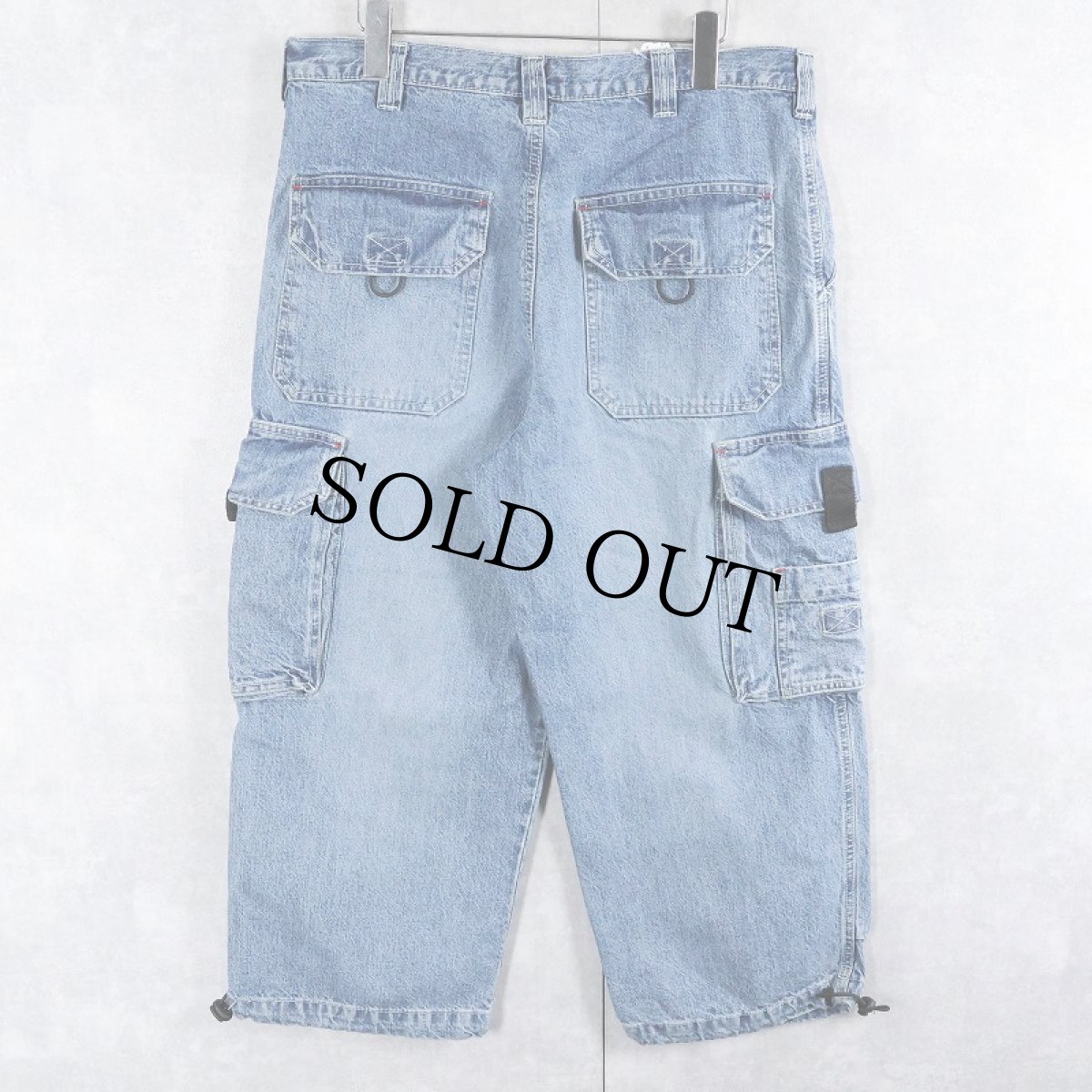 画像2: JOHN F.GEE デニムカーゴパンツ W35 (2)