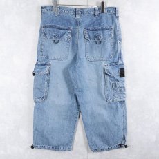 画像2: JOHN F.GEE デニムカーゴパンツ W35 (2)