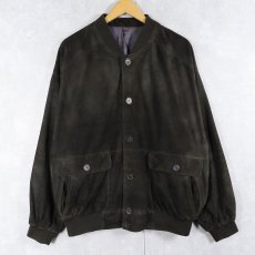画像1: CHRIST SPORT "A-1 TYPE" スエードレザー ヴァルスタージャケット BROWN (1)