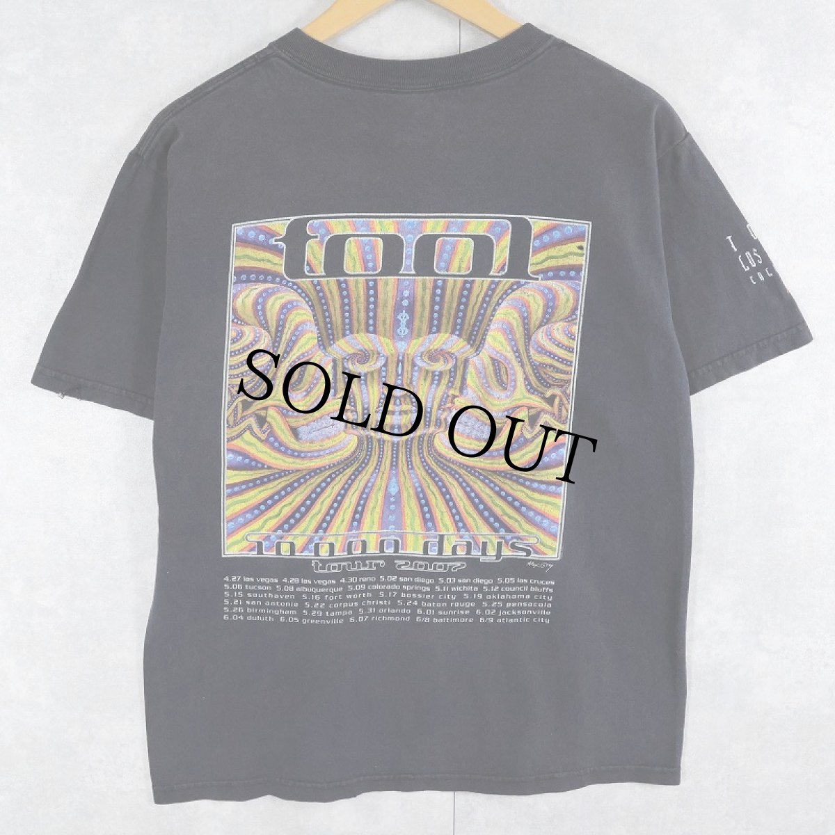 画像2: 2007 TOOL "10000 days tour 2007" ロックバンドツアープリントTシャツ BLACK M (2)