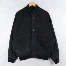 画像1:  "A-1 TYPE" スエードレザー ヴァルスタージャケット BLACK SIZE52 (1)