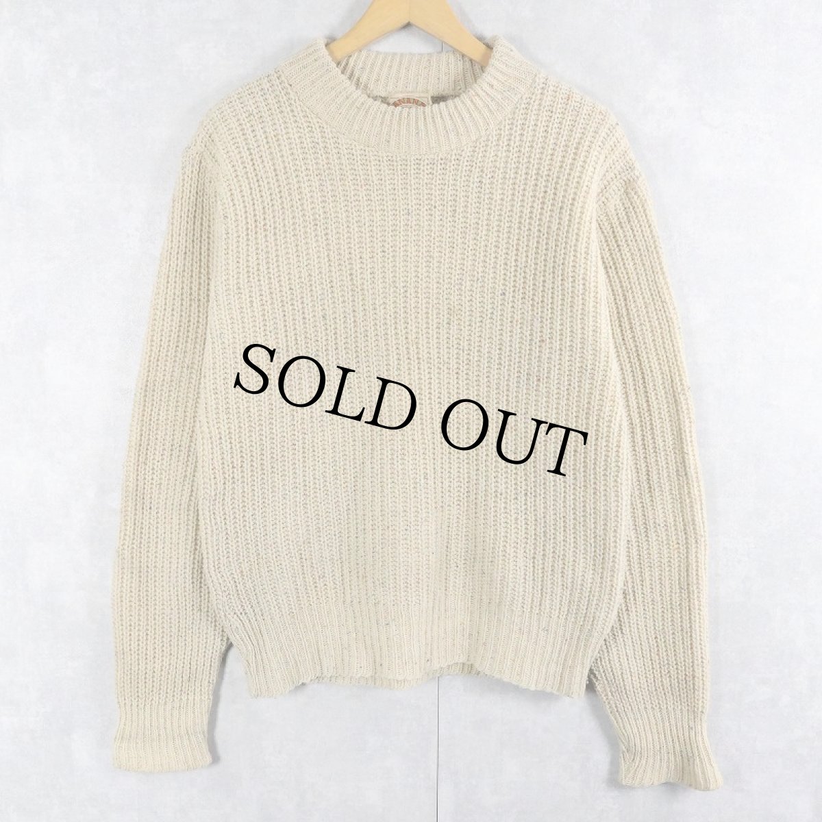 画像1: 80's BANANA REPUBLIC カラーネップ混 ウールニットセーター (1)